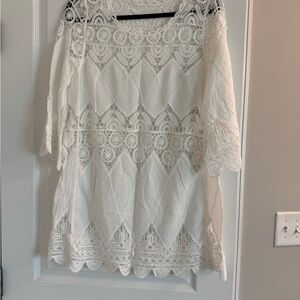 Elegant White Lace Dress